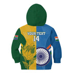 Custom India And South Africa Cricket Kid Hoodie 2024 Together Dynamic Version