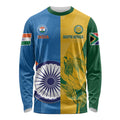 Custom India And South Africa Cricket Long Sleeve Shirt 2024 Together Dynamic Version
