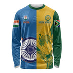 Custom India And South Africa Cricket Long Sleeve Shirt 2024 Together Dynamic Version