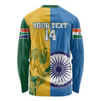 Custom India And South Africa Cricket Long Sleeve Shirt 2024 Together Dynamic Version