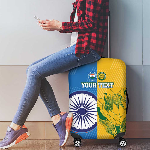 Custom India And South Africa Cricket Luggage Cover 2024 Together Dynamic Version