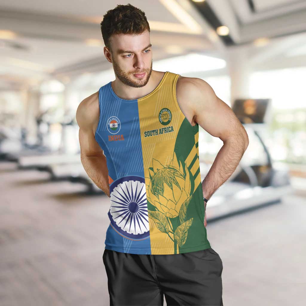 Custom India And South Africa Cricket Men Tank Top 2024 Together Dynamic Version