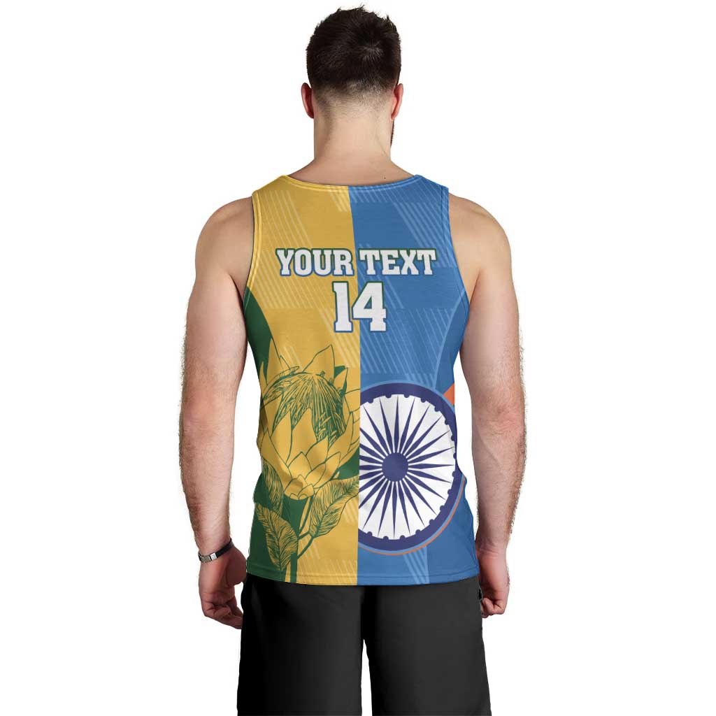 Custom India And South Africa Cricket Men Tank Top 2024 Together Dynamic Version