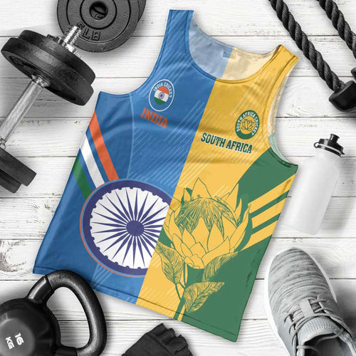 Custom India And South Africa Cricket Men Tank Top 2024 Together Dynamic Version