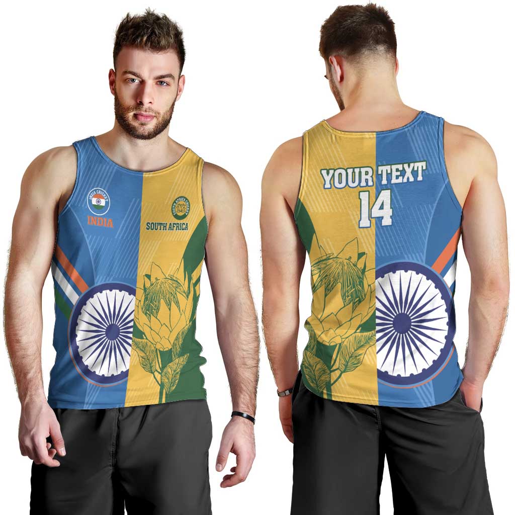 Custom India And South Africa Cricket Men Tank Top 2024 Together Dynamic Version