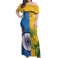 Custom India And South Africa Cricket Off Shoulder Maxi Dress 2024 Together Dynamic Version