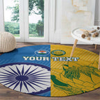 Custom India And South Africa Cricket Round Carpet 2024 Together Dynamic Version