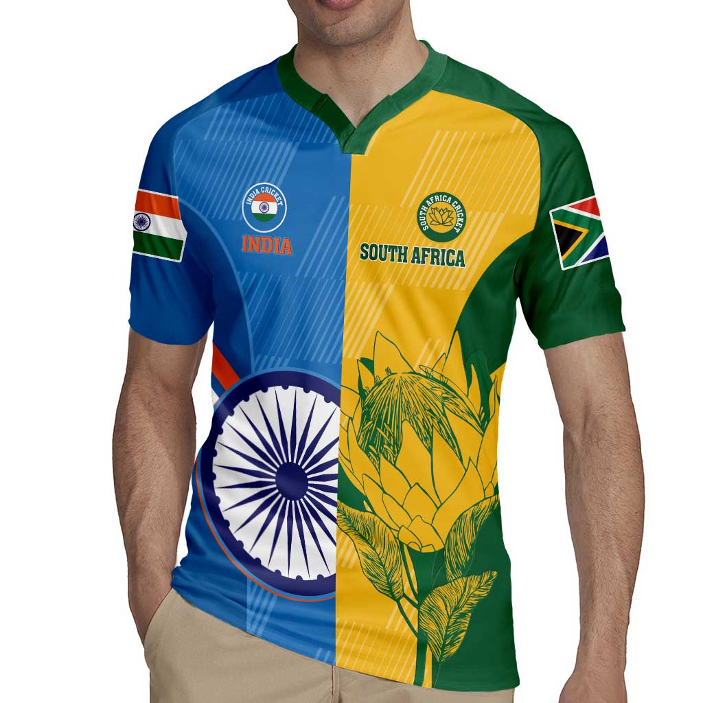 Custom India And South Africa Cricket Rugby Jersey 2024 Together Dynamic Version