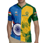 Custom India And South Africa Cricket Rugby Jersey 2024 Together Dynamic Version