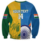 Custom India And South Africa Cricket Sweatshirt 2024 Together Dynamic Version