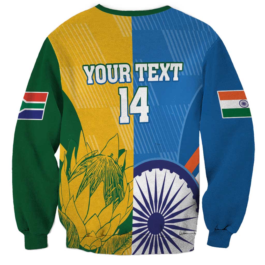Custom India And South Africa Cricket Sweatshirt 2024 Together Dynamic Version
