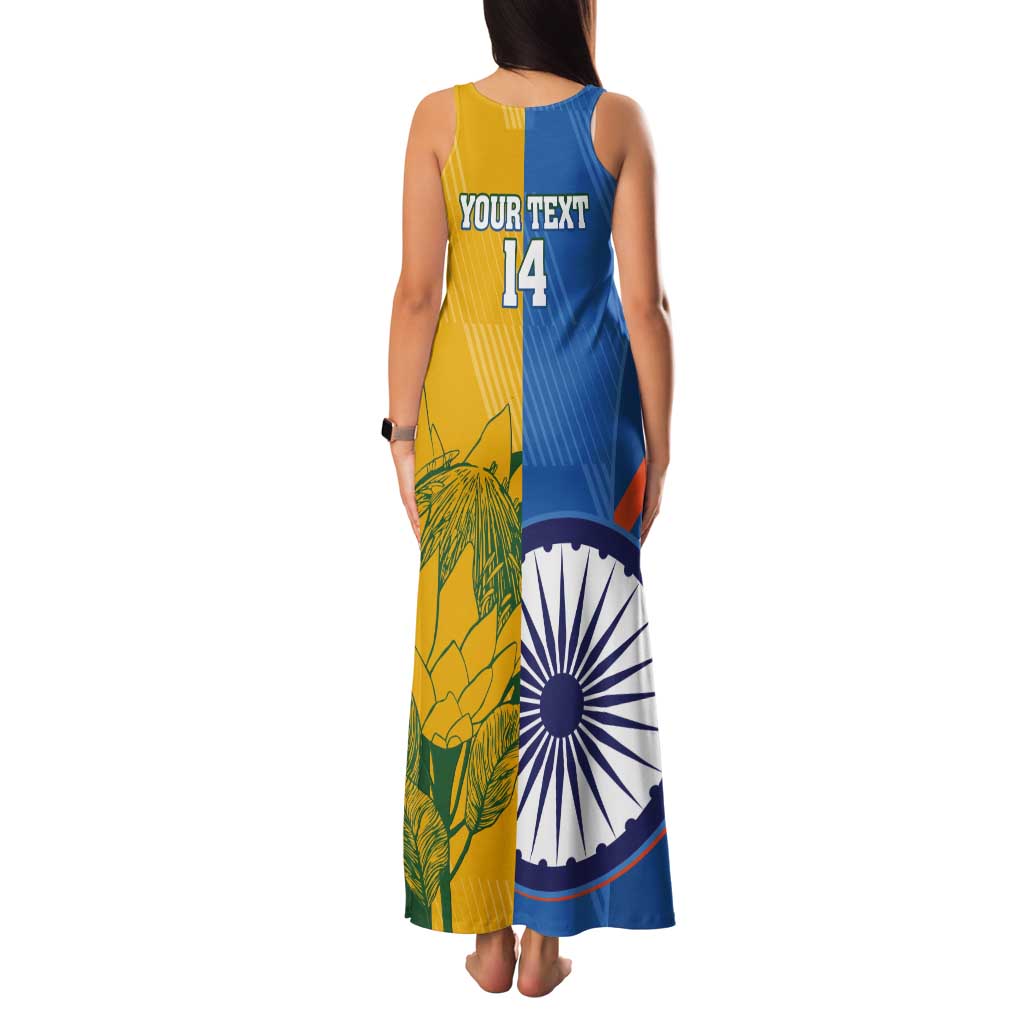 Custom India And South Africa Cricket Tank Maxi Dress 2024 Together Dynamic Version
