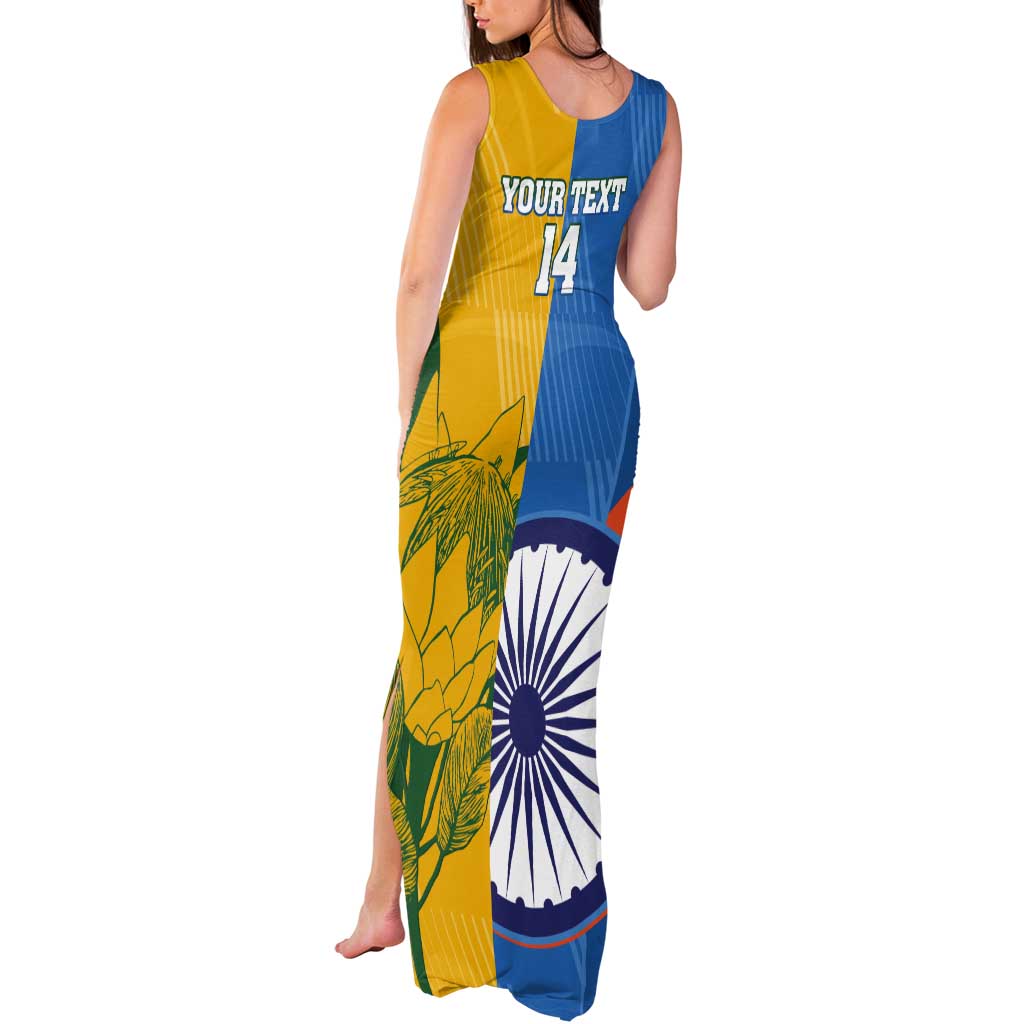 Custom India And South Africa Cricket Tank Maxi Dress 2024 Together Dynamic Version