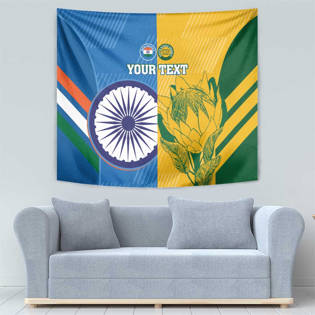 Custom India And South Africa Cricket Tapestry 2024 Together Dynamic Version