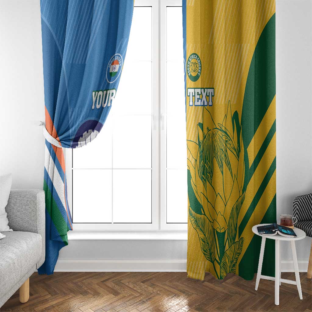 Custom India And South Africa Cricket Window Curtain 2024 Together Dynamic Version