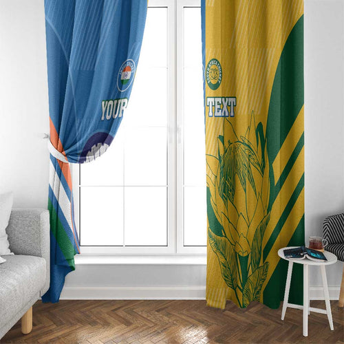 Custom India And South Africa Cricket Window Curtain 2024 Together Dynamic Version