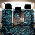 New Zealand Tui Bird Taiaha Back Car Seat Cover Maori Weapon Paua Shell Mix Silver Fern