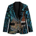 New Zealand Tui Bird Taiaha Blazer Maori Weapon Paua Shell Mix Silver Fern
