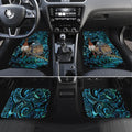 New Zealand Tui Bird Taiaha Car Mats Maori Weapon Paua Shell Mix Silver Fern