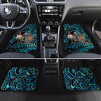 New Zealand Tui Bird Taiaha Car Mats Maori Weapon Paua Shell Mix Silver Fern