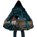 New Zealand Tui Bird Taiaha Cloak Maori Weapon Paua Shell Mix Silver Fern