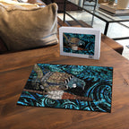New Zealand Tui Bird Taiaha Puzzle Maori Weapon Paua Shell Mix Silver Fern