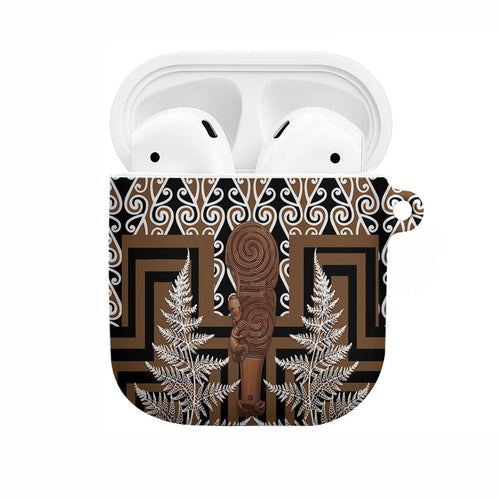 Wahaika New Zealand AirPods Case Maori Weapon Kowhaiwhai Fern Poutama Motifs