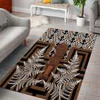 Wahaika New Zealand Area Rug Maori Weapon Kowhaiwhai Fern Poutama Motifs