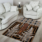 Wahaika New Zealand Area Rug Maori Weapon Kowhaiwhai Fern Poutama Motifs