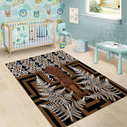 Wahaika New Zealand Area Rug Maori Weapon Kowhaiwhai Fern Poutama Motifs