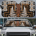 Wahaika New Zealand Auto Sun Shade Maori Weapon Kowhaiwhai Fern Poutama Motifs