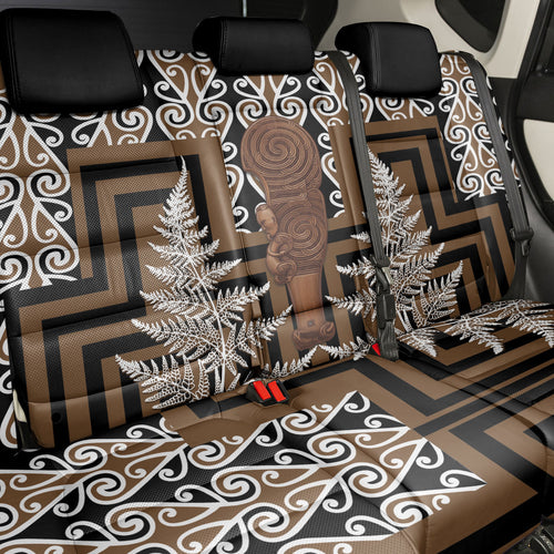 Wahaika New Zealand Back Car Seat Cover Maori Weapon Kowhaiwhai Fern Poutama Motifs