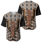 Wahaika New Zealand Baseball Jersey Maori Weapon Kowhaiwhai Fern Poutama Motifs
