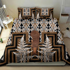 Wahaika New Zealand Bedding Set Maori Weapon Kowhaiwhai Fern Poutama Motifs