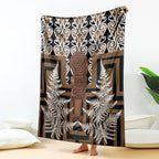 Wahaika New Zealand Blanket Maori Weapon Kowhaiwhai Fern Poutama Motifs
