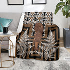 Wahaika New Zealand Blanket Maori Weapon Kowhaiwhai Fern Poutama Motifs