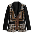 Wahaika New Zealand Blazer Maori Weapon Kowhaiwhai Fern Poutama Motifs