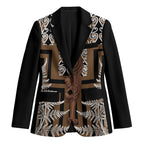 Wahaika New Zealand Blazer Maori Weapon Kowhaiwhai Fern Poutama Motifs
