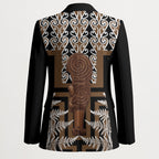 Wahaika New Zealand Blazer Maori Weapon Kowhaiwhai Fern Poutama Motifs