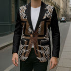 Wahaika New Zealand Blazer Maori Weapon Kowhaiwhai Fern Poutama Motifs