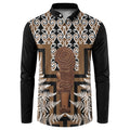 Wahaika New Zealand Button Sweatshirt Maori Weapon Kowhaiwhai Fern Poutama Motifs