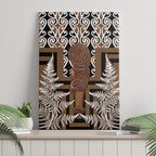 Wahaika New Zealand Canvas Wall Art Maori Weapon Kowhaiwhai Fern Poutama Motifs