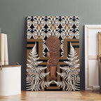 Wahaika New Zealand Canvas Wall Art Maori Weapon Kowhaiwhai Fern Poutama Motifs
