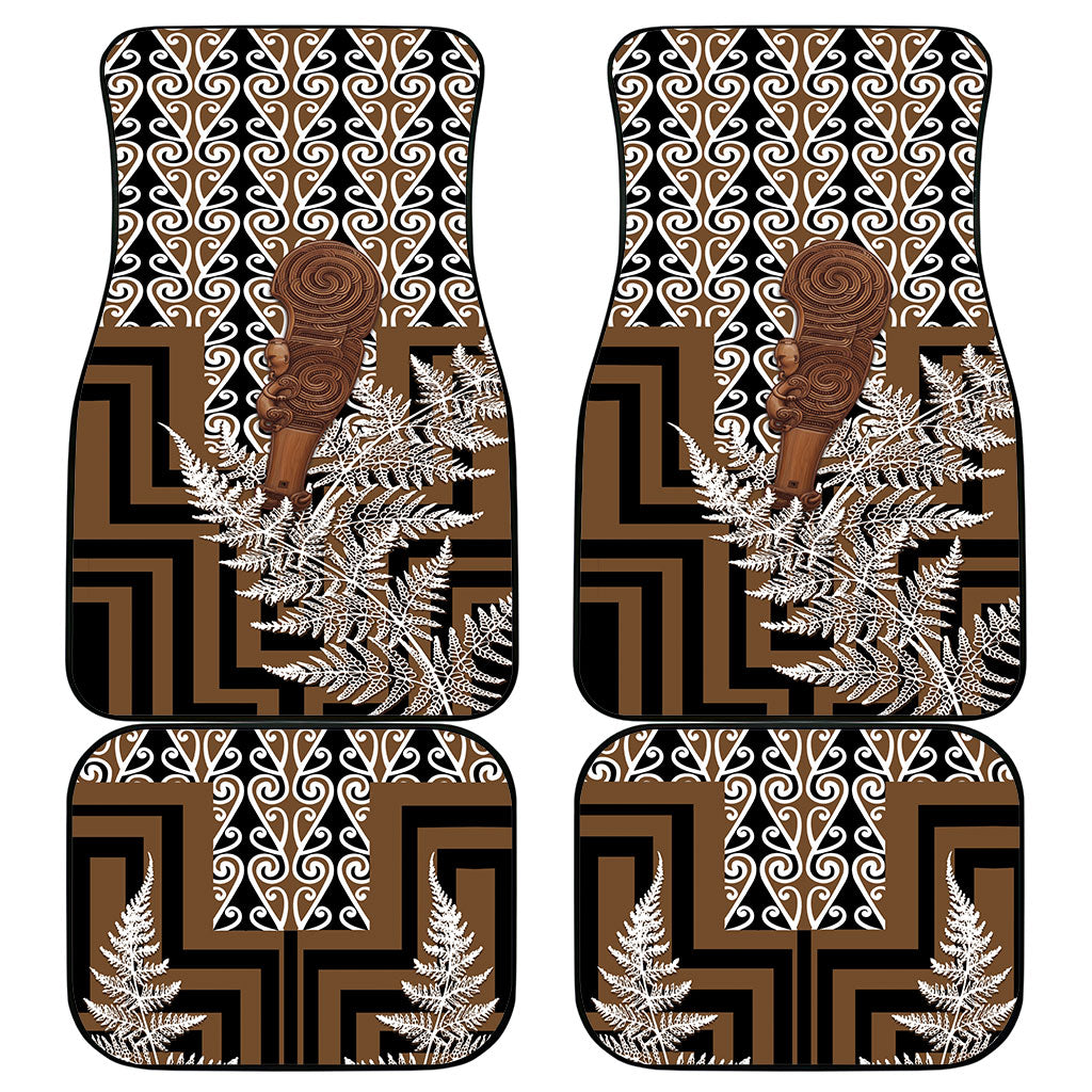 Wahaika New Zealand Car Mats Maori Weapon Kowhaiwhai Fern Poutama Motifs