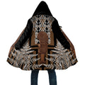 Wahaika New Zealand Cloak Maori Weapon Kowhaiwhai Fern Poutama Motifs