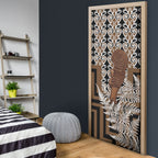 Wahaika New Zealand Door Cover Maori Weapon Kowhaiwhai Fern Poutama Motifs