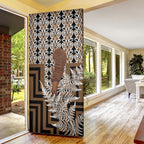 Wahaika New Zealand Door Cover Maori Weapon Kowhaiwhai Fern Poutama Motifs