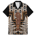 Wahaika New Zealand Family Matching Long Sleeve Bodycon Dress and Hawaiian Shirt Maori Weapon Kowhaiwhai Fern Poutama Motifs