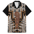 Wahaika New Zealand Family Matching Puletasi and Hawaiian Shirt Maori Weapon Kowhaiwhai Fern Poutama Motifs
