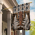 Wahaika New Zealand Garden Flag Maori Weapon Kowhaiwhai Fern Poutama Motifs